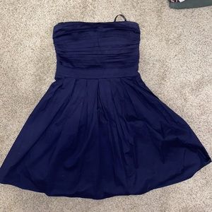 Strapless Navy Dress